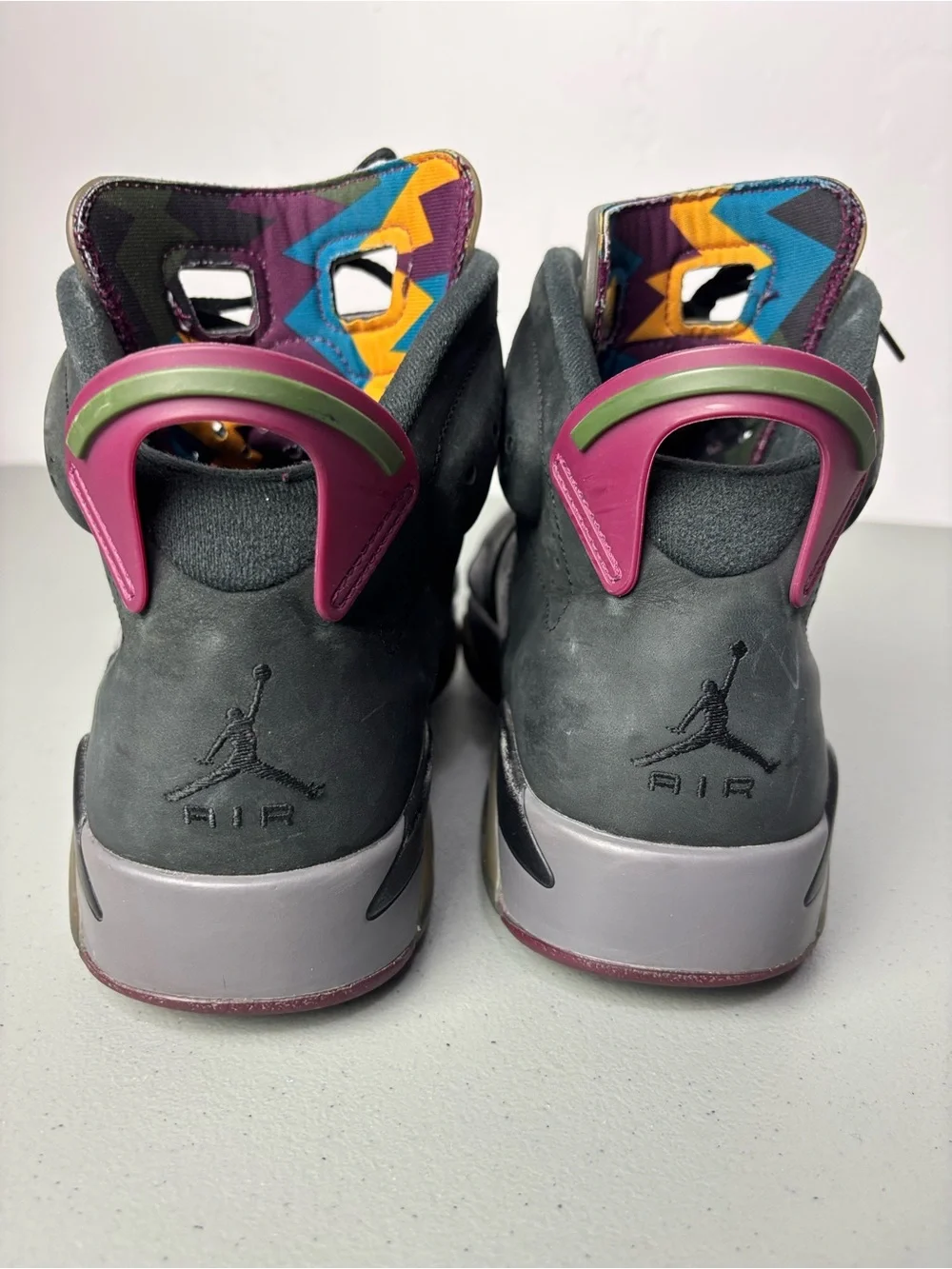 Jordan 6 Retro Bordeaux Men's Athletic Basketball Sneakers 11 Black Gray